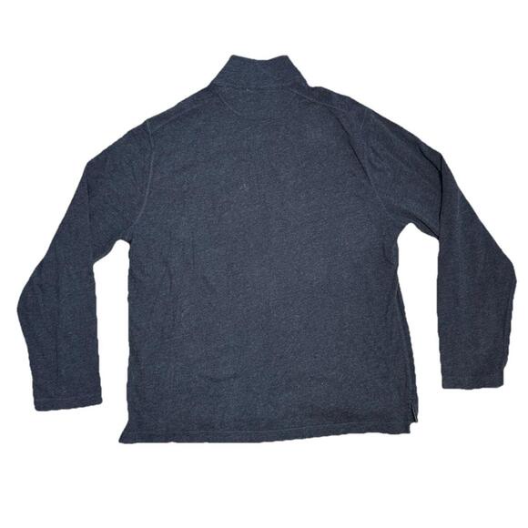 J Crew Mens XL Sueded Jersey 1/4 Zip Pullover Sweater Charcoal Gray Long Sleeve - Picture 2 of 5